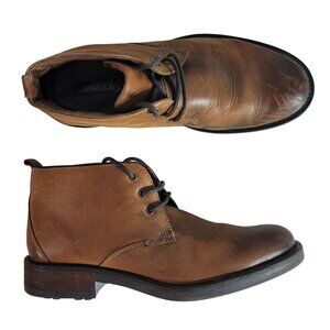 Clarks Mens Boots Brown Size 9.5M Bonitto Mid Leather Lace Up Ankle Style 34108